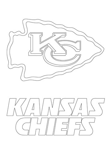 Kansas City Chiefs Logo  Coloring Page